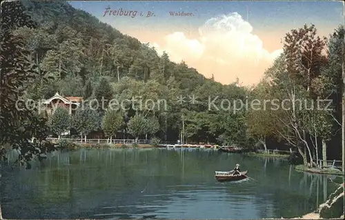 Freiburg Breisgau Partie am Waldsee Kat. Freiburg im Breisgau