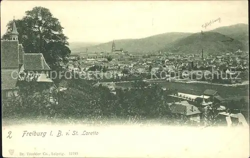 Freiburg Breisgau Blick vom Lorettoberg Kat. Freiburg im Breisgau