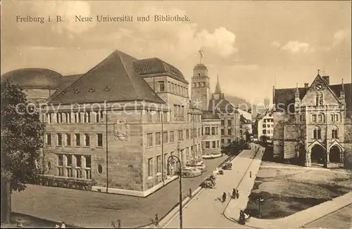 Freiburg Breisgau Neue Universitaet mit Bibliothek Kat. Freiburg im Breisgau