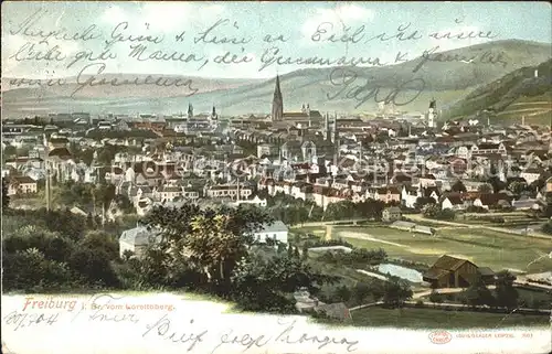 Freiburg Breisgau Blick vom Lorettoberg Kat. Freiburg im Breisgau