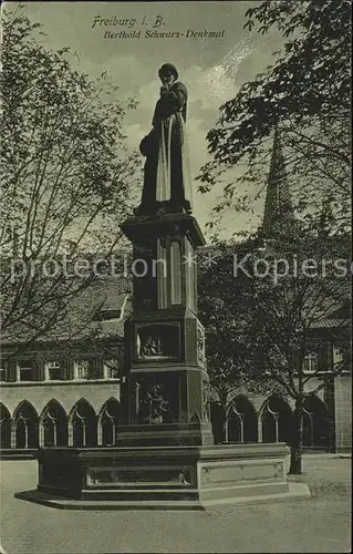 Freiburg Breisgau Berthold Schwarz Denkmal Kat. Freiburg im Breisgau