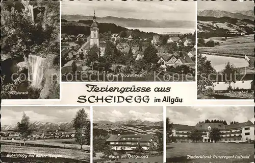 Scheidegg Allgaeu Rohrbach Bodensee Strandbad Haus Bergwald Kinderklinik Luitpold Kat. Scheidegg