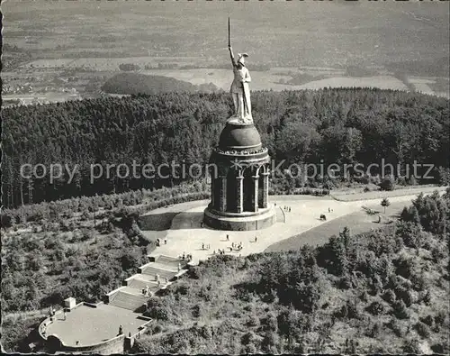 Detmold Hermannsdenkmal Fliegeraufnahme Kat. Detmold