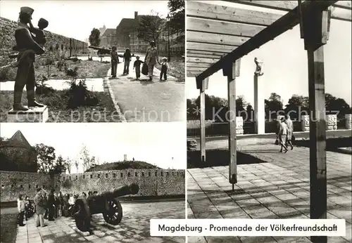 Magdeburg Promenade der Voelkerfreundschaft Kat. Magdeburg