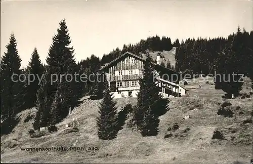 Fischen Allgaeu Berggasthaus Wannenkopfhuette Kat. Fischen i.Allgaeu