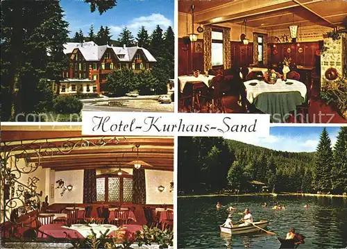 Sand Buehl Hotel Kurhaus Sand Gastraum Weiher Kat. Buehl
