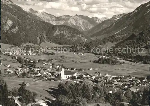 Hindelang und Bad Oberdorf Allgaeuer Alpen Kat. Bad Hindelang