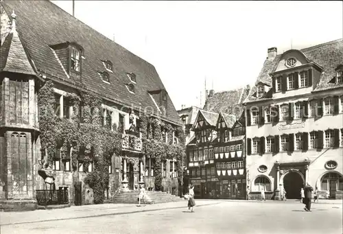 Quedlinburg Marktplatz mit Rathaus Kat. Quedlinburg