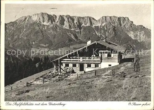 Rossfeldhuette mit Untersberg Kat. Berchtesgaden