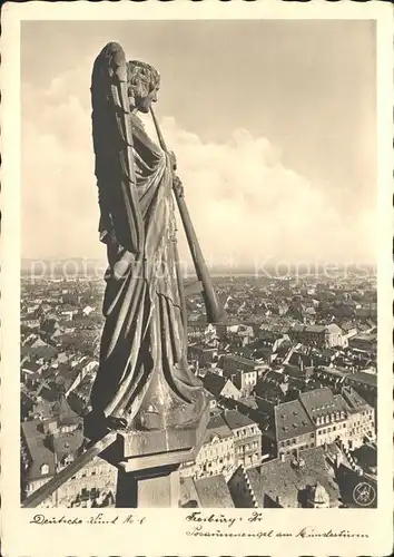 Freiburg Breisgau Posaunenengel am Muensterturm Kat. Freiburg im Breisgau