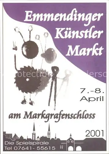 Emmendingen Plakat Emmendinger Kuenstler Markt am Markgrafenschloss Kat. Emmendingen