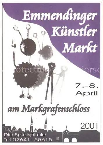 Emmendingen Plakat Emmendinger Kuenstler Markt am Markgrafenschloss Kat. Emmendingen