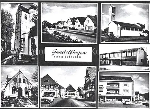 Gundelfingen Breisgau Ortsansichten Kirchen Kat. Gundelfingen