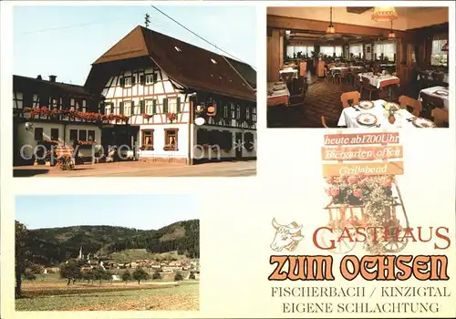 Fischerbach Gasthaus zum Ochsen Gastraum Kat. Fischerbach Kinzigtal