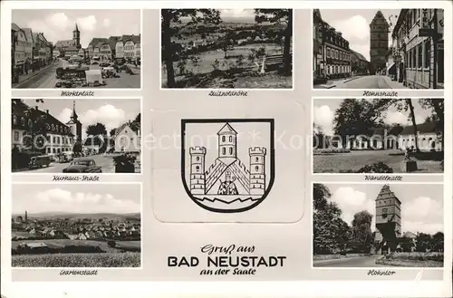 Bad Neustadt Marktplatz Luitpoldhoehe Hohnstr Kurhausstr Wandelhalle Gartenstadt Hohntor Kat. Bad Neustadt a.d.Saale
