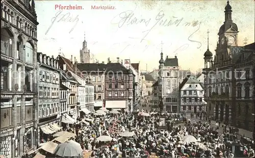 Pforzheim Marktplatz Kat. Pforzheim