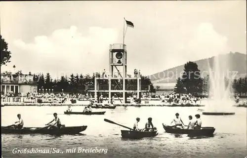 Grossschoenau Sachsen Waldschwimmbad mit Breiteberg Kat. Grossschoenau Sachsen