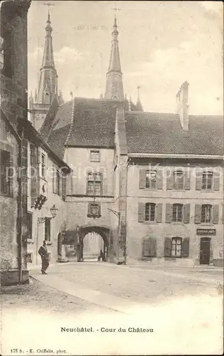 Neuchatel NE Cour du Chateau / Neuchatel /Bz. NeuchÃ¢tel