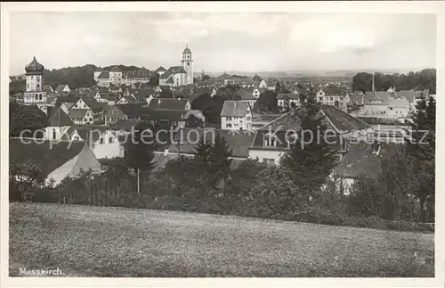 Messkirch Ortsansicht mit Kirche Kat. Messkirch