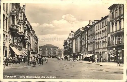 Hannover AH Strasse mit Bahnhof Kat. Hannover