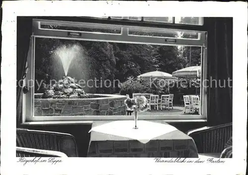 Rinteln Boegerhof Veranda Garten Springbrunnen Kat. Rinteln