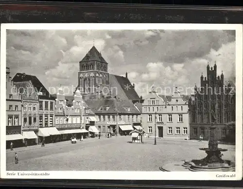 Greifswald Mecklenburg Vorpommern Serie Universitaetsstaedte Marktplatz Kat. Greifswald