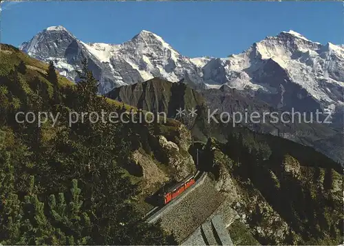 Schynige Platte Bergbahn Eiger Moench Jungfrau Berner Alpen Kat. Schynige Platte