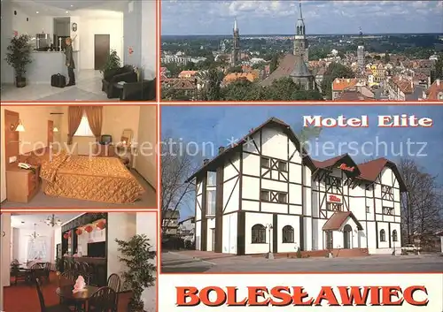 Boleslawiec Bunzlau Motel Elite Ortsansicht mit Kirche / Boleslawiec /