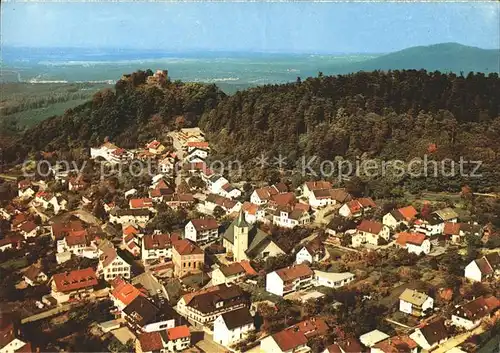 Ebersteinburg Blick zur Burgruine Alt Eberstein Fliegeraufnahme Kat. Baden Baden