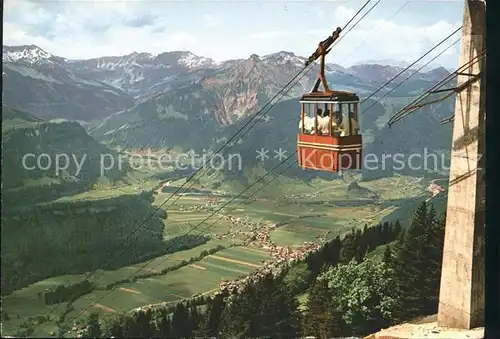 Bezau Vorarlberg Seilbahn Sonderdach Alpenpanorama Kat. Bezau