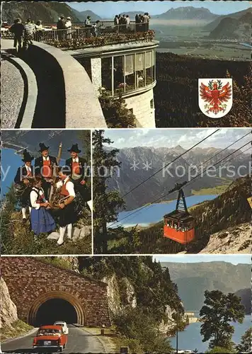 Achensee Kanzelkehre Kaisergebirge Tiroler Volkstrachten Rofanbahn Karwendel Achenseestrasse Tunnel Wappen Kat. Eben am Achensee