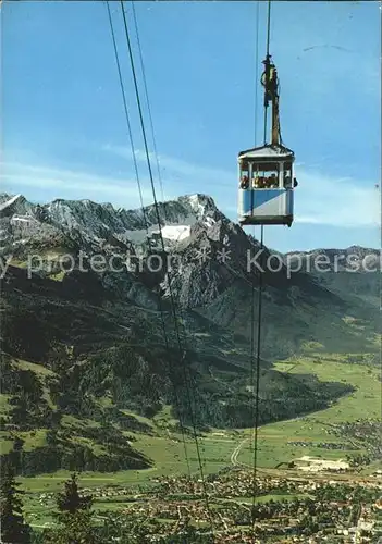 Garmisch Partenkirchen Wankbahn Seilbahn Zugspitzgruppe Alpenpanorama Kat. Garmisch Partenkirchen