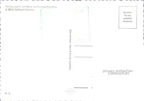 Reisseck Kaernten Bergbahn Standseilbahn mit Blick auf Kreuzeckmassiv Kat. Reisseck