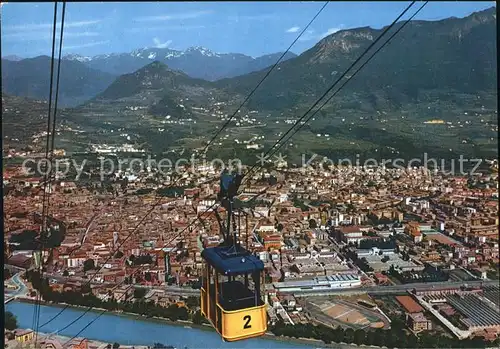 Trento Panorama Kabinenbahn Seilbahn Alpenpanorama Kat. Trento