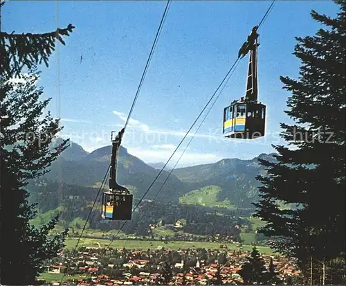 Oberstdorf Nebelhorn Grosskabinenseilbahn Bergbahn Alpenpanorama im Sommer Kat. Oberstdorf