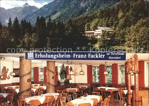 Oberstdorf Erholungsheim Franz Fackler Kurheim Restaurant Alpen Kat. Oberstdorf