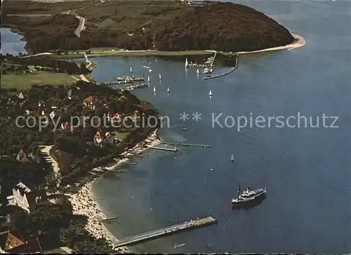 Gluecksburg Ostseebad Hafen Dampfer Fliegeraufnahme Kat. Gluecksburg (Ostsee)