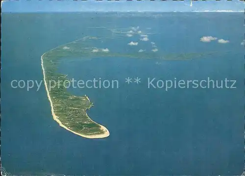 Insel Sylt Fliegeraufnahme im Hintergrund Insel Roem Daenemark Kat. Westerland