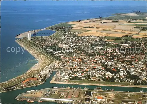 Buesum Nordseebad Hafen Strand Fliegeraufnahme Kat. Buesum