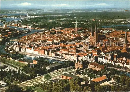 Luebeck Fliegeraufnahme Hansestadt Kat. Luebeck