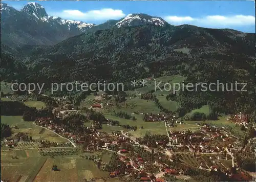 Bad Feilnbach mit Wendelstein Bayerische Alpen Fliegeraufnahme Kat. Bad Feilnbach