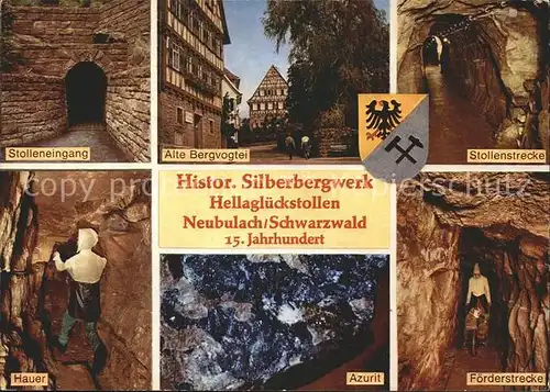 Neubulach Historisches Silberbergwerk Stollen Bergvogtei Wappen Kat. Neubulach