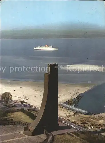 Laboe Ostseebad Marine Ehrendenkmal Dampfer Fliegeraufnahme Kat. Laboe