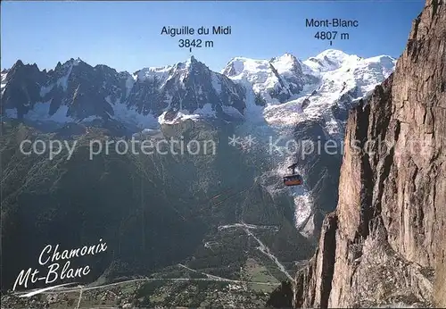 Chamonix Seilbahn Aiguille du Midi Kat. Chamonix Mont Blanc