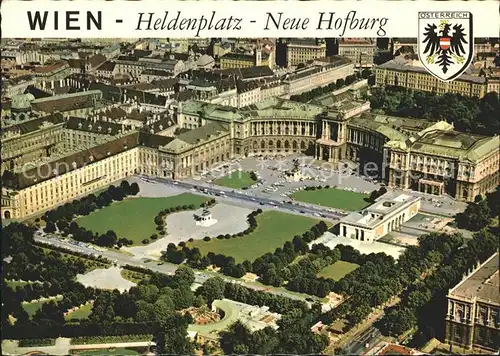 Wien Heldenplatz Neue Hofburg Fliegeraufnahme  Kat. Wien