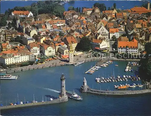 Lindau Bodensee Hafen Dampfer Leuchtturm Kat. Lindau (Bodensee)