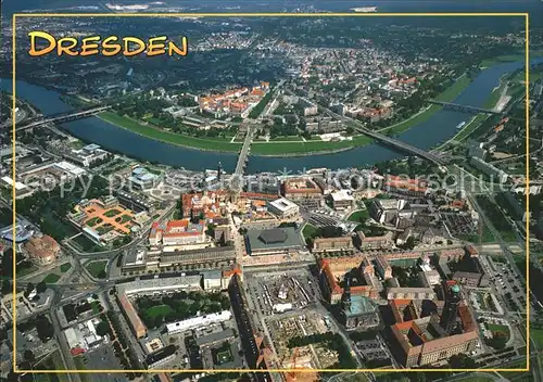 Dresden Fliegeraufnahme Kat. Dresden Elbe