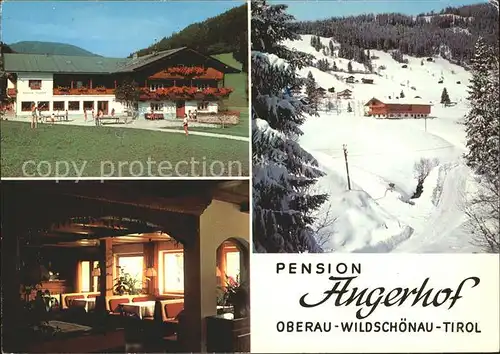 Oberau Tirol Wildschoenau Pension Angerhof Kat. Wildschoenau
