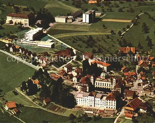 Menzingen Zug Mutterhaus Pensionat Seminar Fliegeraufnahme Kat. Menzingen