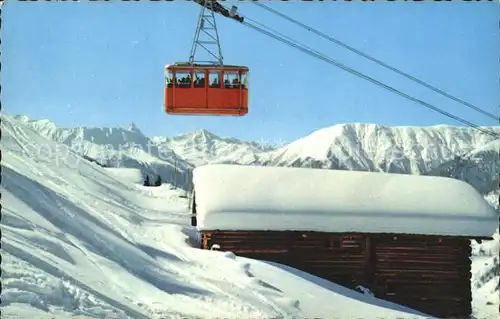 Davos GR Braemabueel Jakobshorn Bahn Tinzenhorn Piz Michel Wintersportplatz Albula Alpen Berghuette Kat. Davos